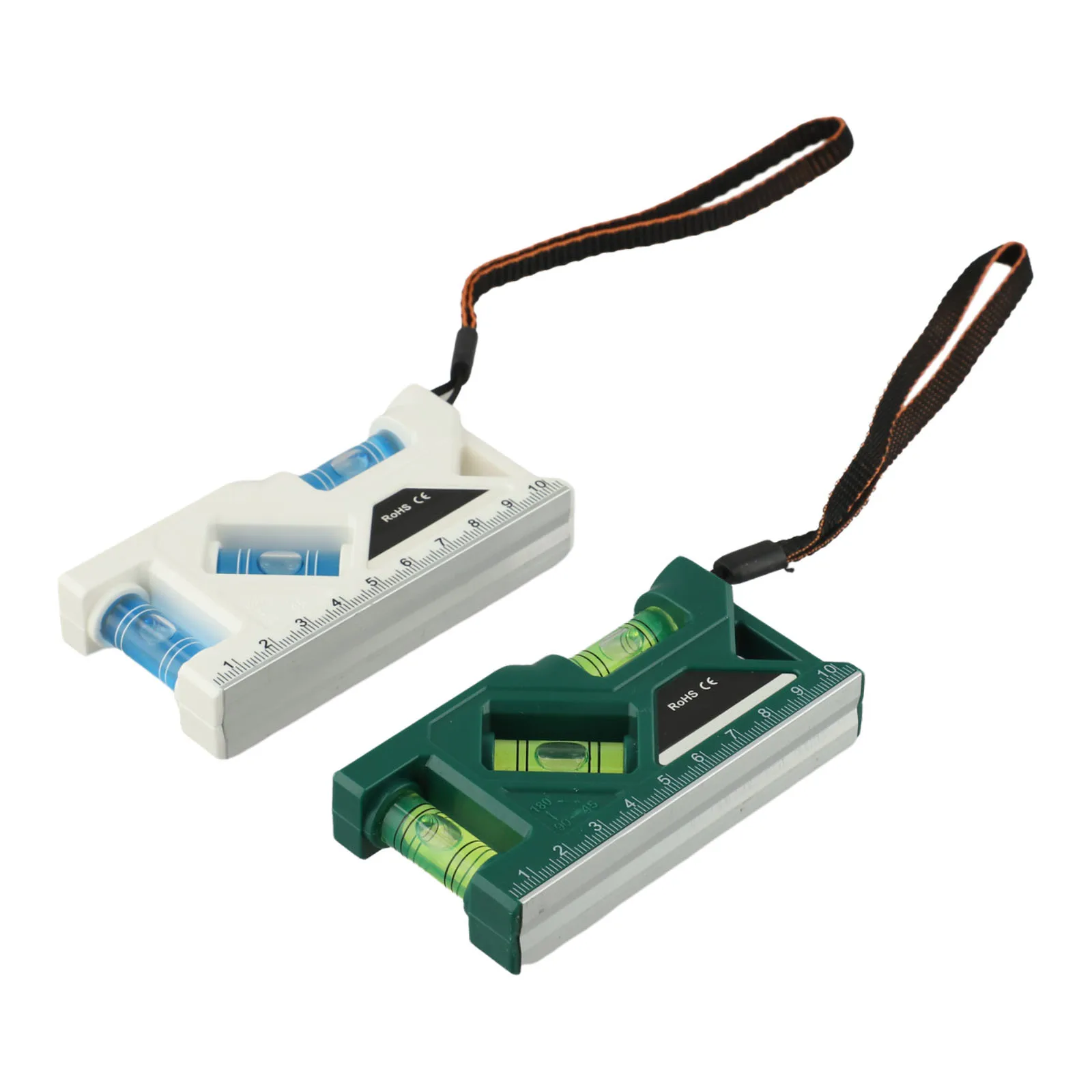 2PCS Small Leveler Tool Set with Magnetic Base for Metal Work 0.5mm/m Accuracy ABS Material 10.5x2x5.5cm Lightweight Design