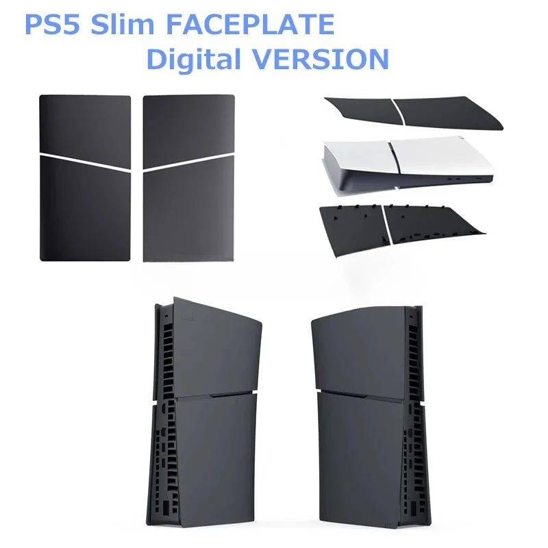 Replacement Plate Compatible with PlayStation 5 Slim Digital Version Protective Hard Case for PS5 SLIM Faceplate Shell ABS