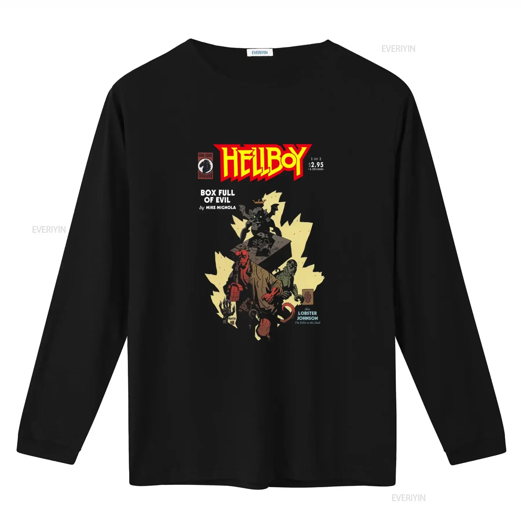 Hellboy Box Full Of Evil T Shirt Available in All Sizes Perfect for Comic Fans vintage Washed Breathable homme graphic Casual