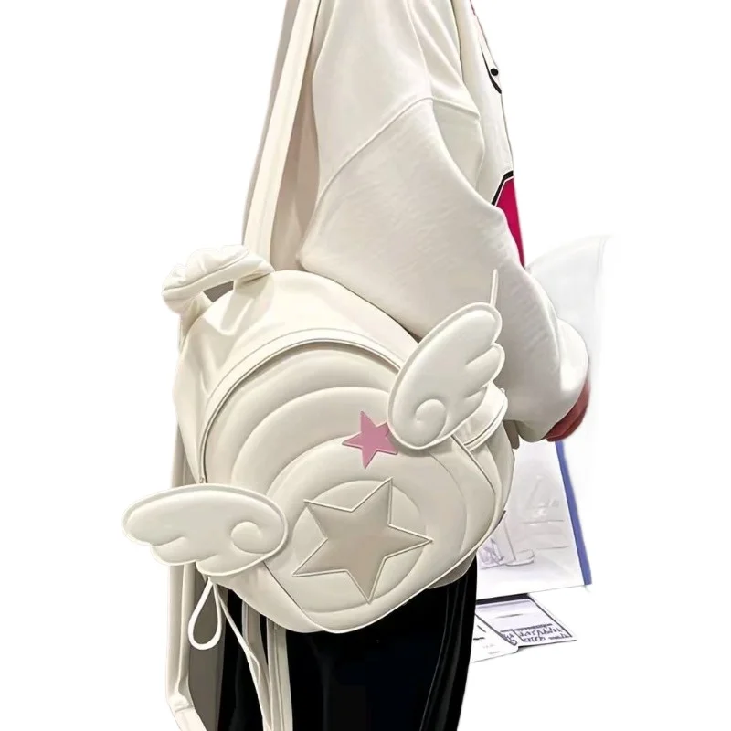 

Новый повседневный рюкзак Lucky Star с нишевым дизайном и крыльями для девочек, сумка для покупок в иностранном стиле, оригинальный изысканный индивидуальный простой тренд