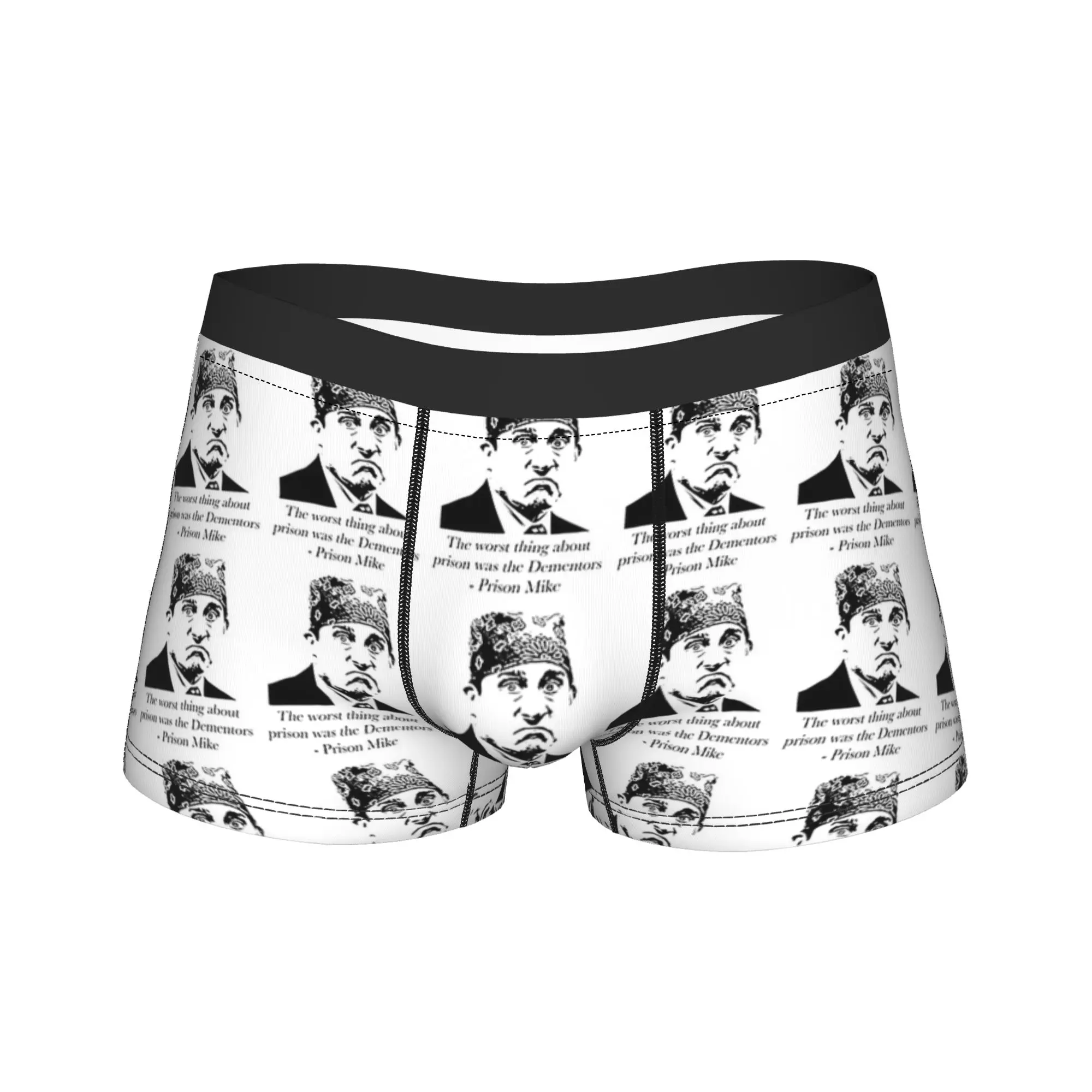 

Prison Mike The Office Meme Нижнее белье Мужские трусы Дизайн Классические боксеры Трендовые шорты Трусы большого размера