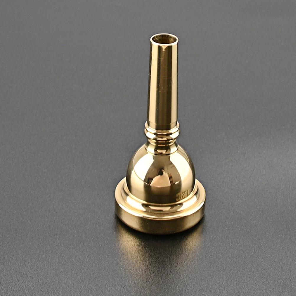 

12c Gold Plated Professional Trumpet Mouthpiece Durable Metal Horn Replacement Practical Trumpet Accessories Supplies