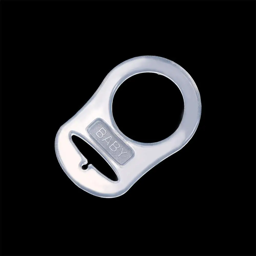 Anillo de soporte de silicona transparente para chupete, adaptador de Clip para chupete, color blanco, MAM, 10 piezas