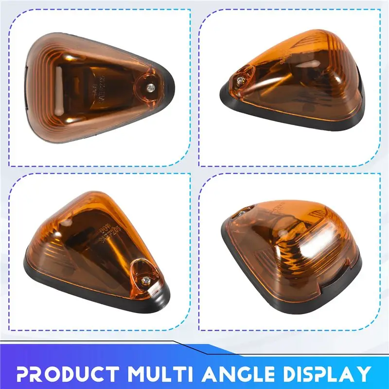 A95E-5Packs Cab Marker Light Lens Roof Running Lightsw/Wiring For Ford F150 F250 F350 F450 F550 F65 E150 1999-2016