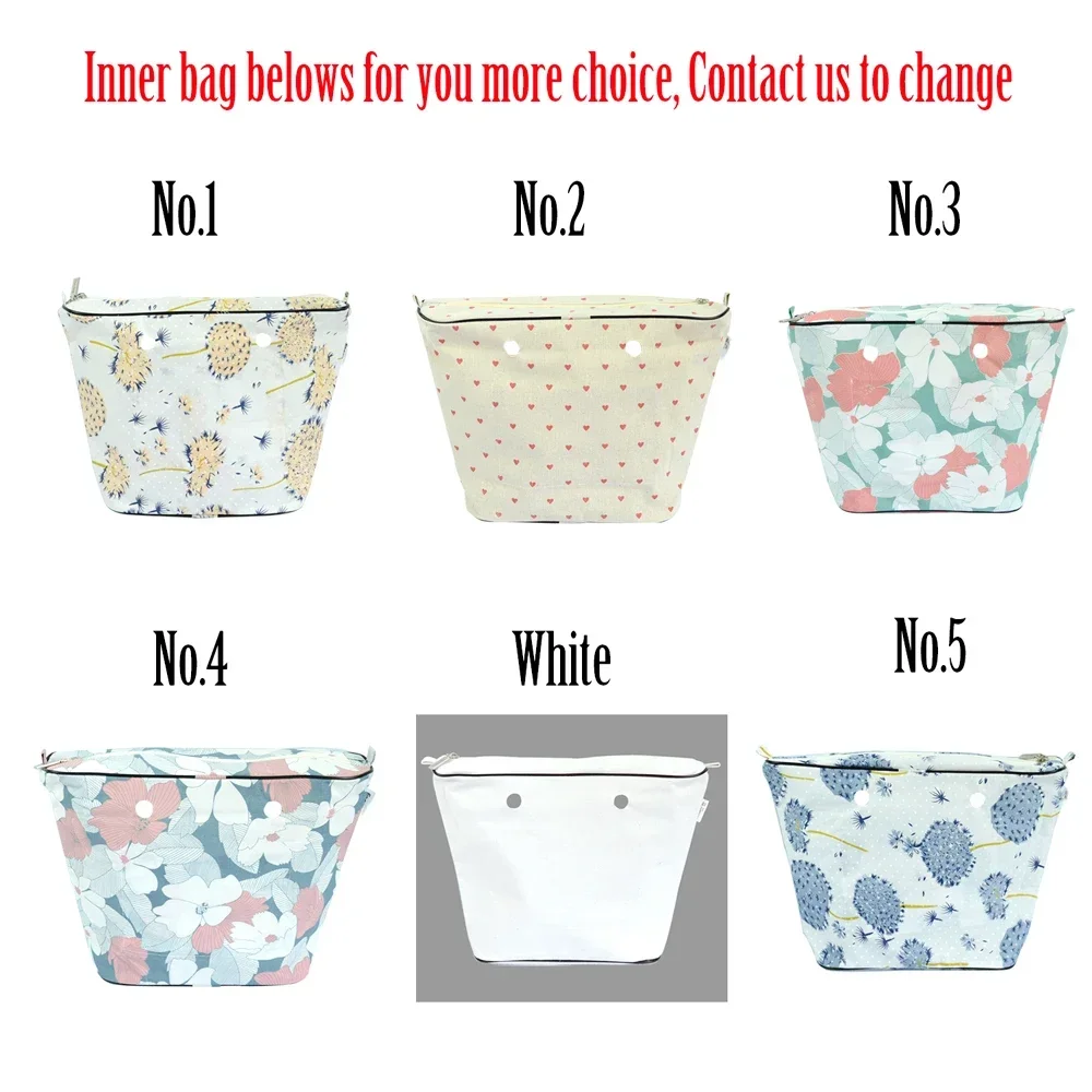 Ambag Obag O Bag Style Waterproof Mini with Insert Lining Inner Pockets Short Rope Handles Women Girl DIY Handbags