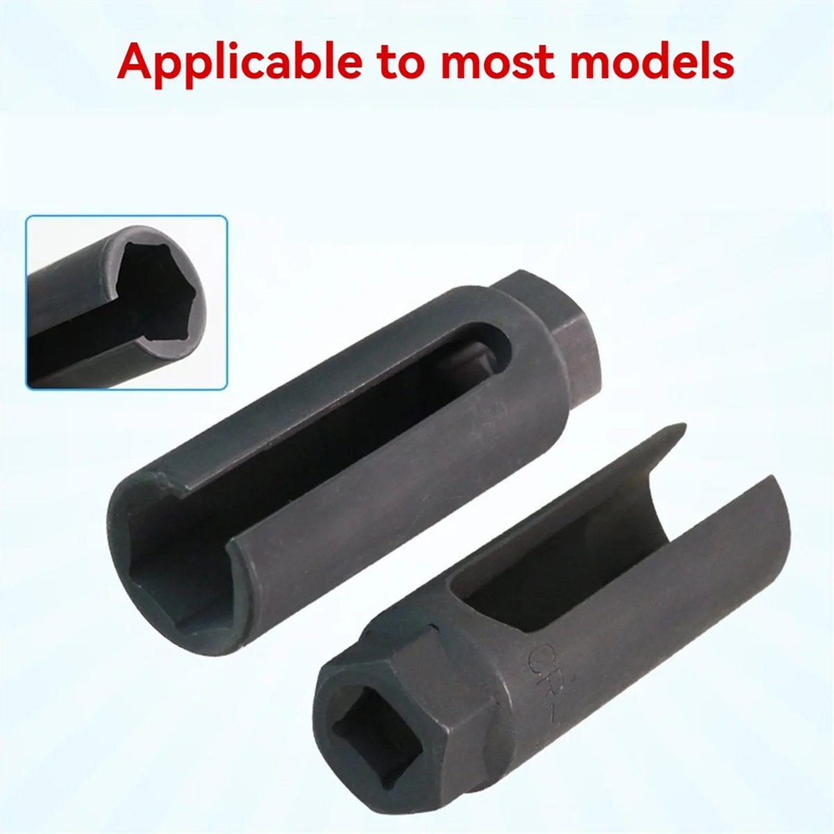 HHTL Universal Black O2 Oxygen Sensor Socket Tool 1/2 Inch Square Drive Removal Cxygen Sensing Socket Wrench Car Tools 10mm