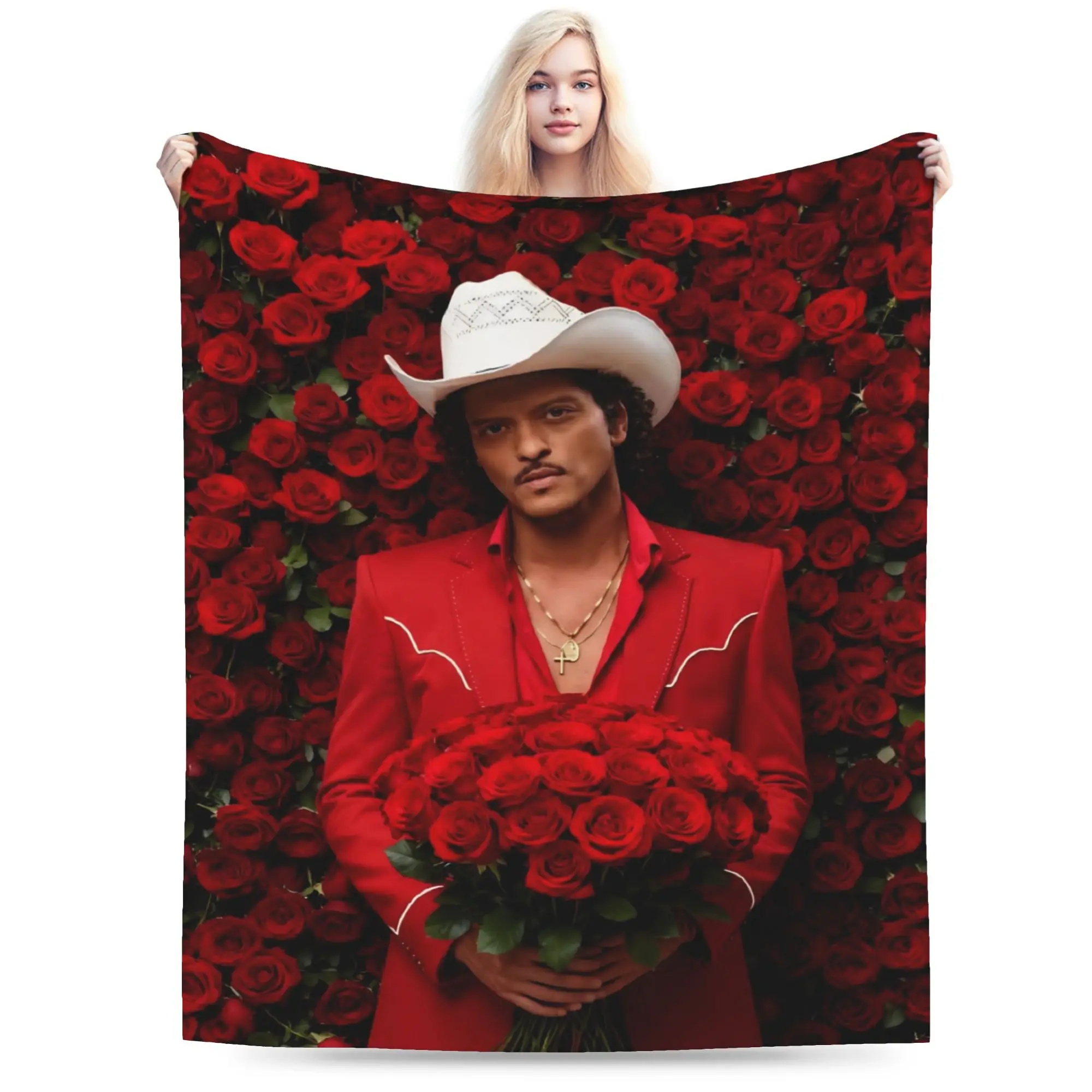 BrunoS Mars The Romantic Tour  Blanket Ultra-Soft Coral Fleece Plush Healing Present  Throw Blankets Bedspread
