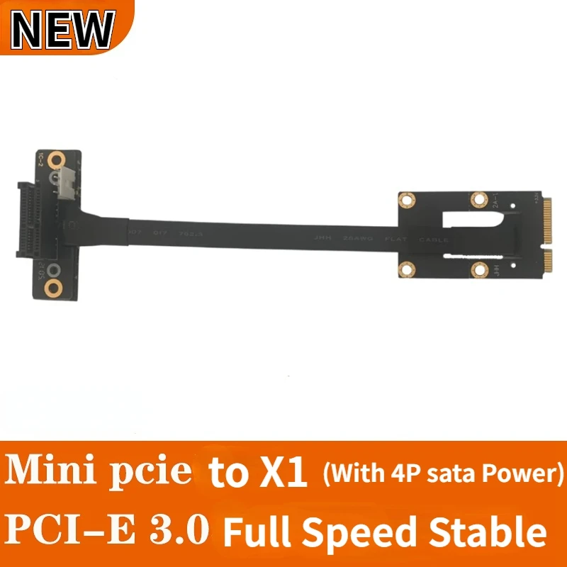 

Прямоугольный мини PCIe на PCIE 3,0 1X кабель адаптера Mini PCI Express на PCI-E X1 Райзер 4-контактная мини-карта питания PCIe тестер