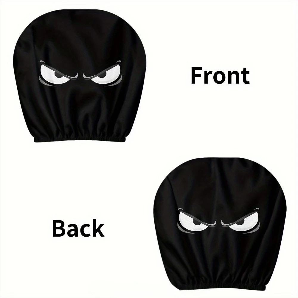 2PCS Evil Eye Printed Car Headrest Covers | 100% Durable Comfortable Snug Fit | Hot Sale Auto Interior Decor Accessories 5