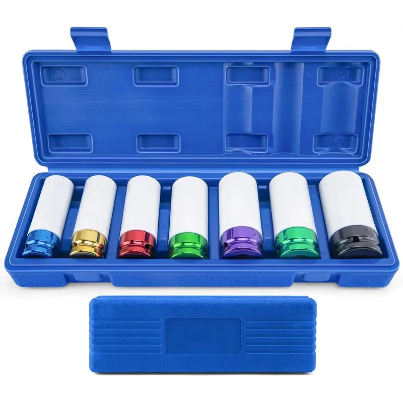 

Colorful 7-piece multifunctional combination pneumatic universal sleeve thickened 17-27 hexagonal protective wheel hub sleeve