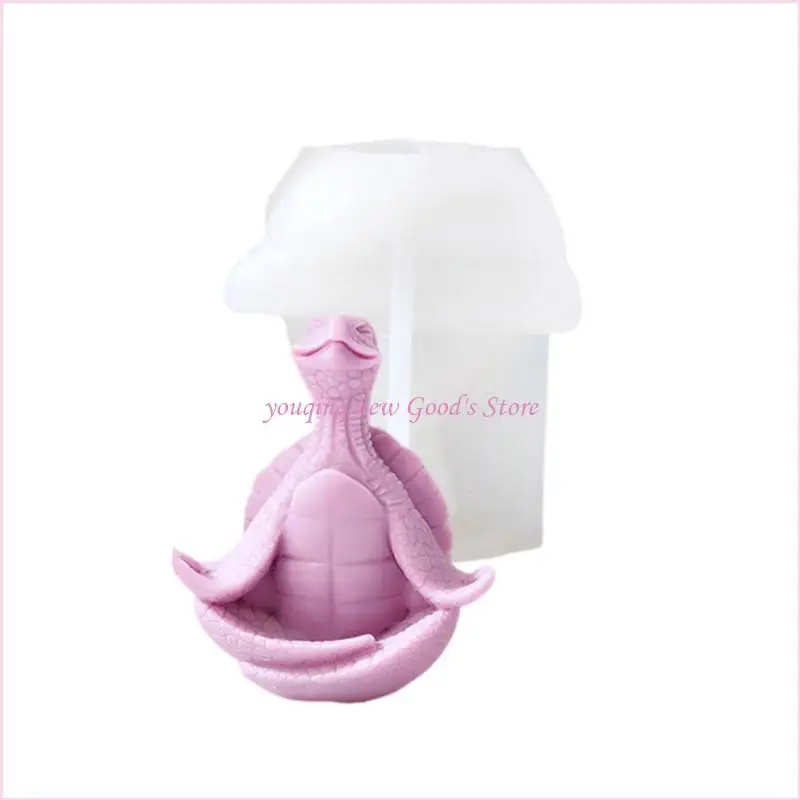 

57QA Easy to Demold Silicone Mould Epoxy Mold for Home Decoration Yoga Turtles Shaped Aromatherapys Mold Jewelry Tool