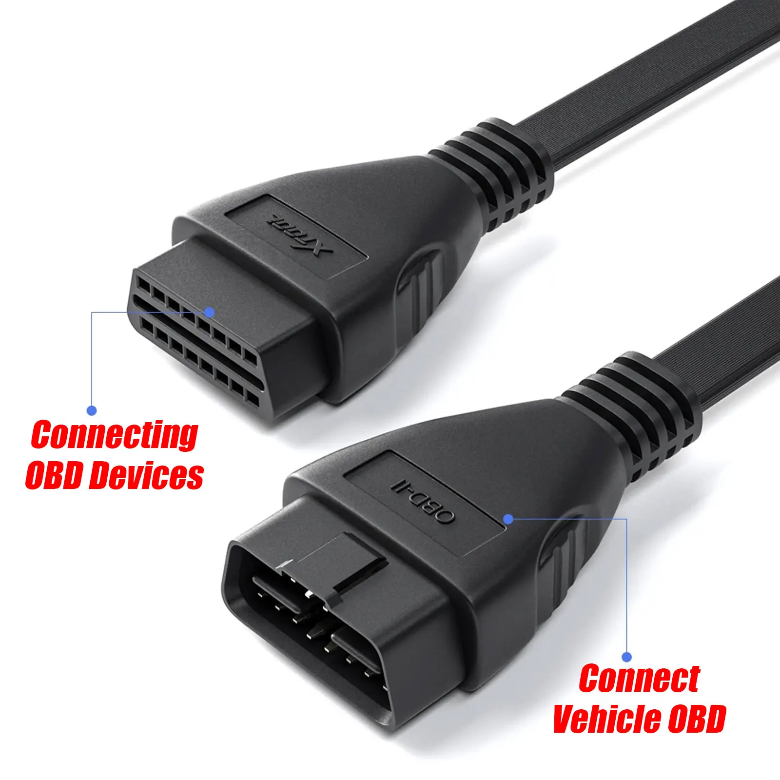 XTOOL OBD2-Verlängerungskabel 16-Pin-Stecker auf 16-Pin-Buchse OBD2-Scanner-Verbindungskabel für A30/A30D/A30M/A30X, D7, D8/BT, D9/Pro – Detail 2
