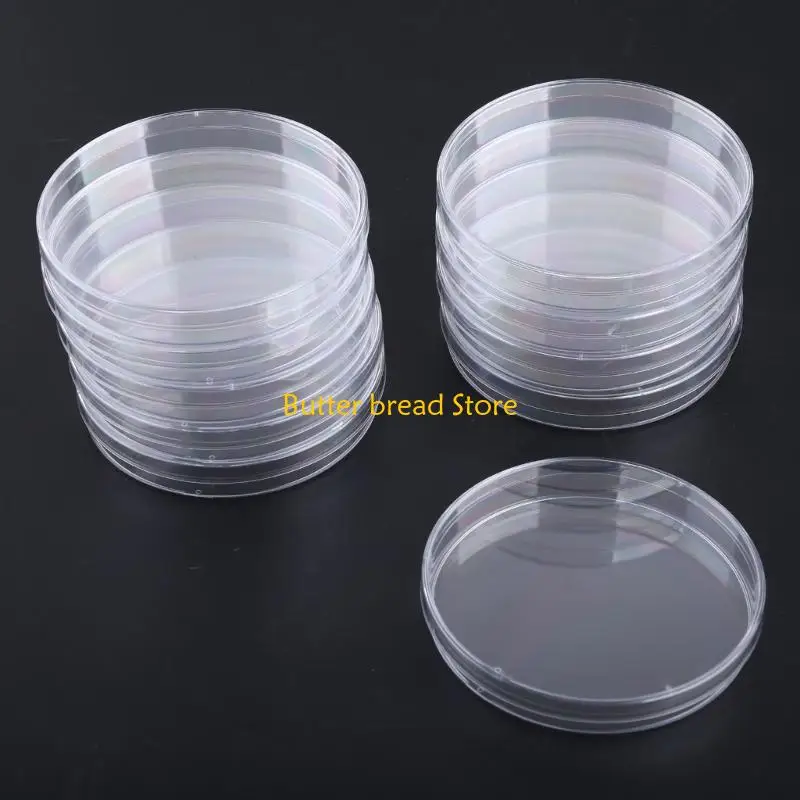 플레이트 박테리아 효모를위한 W89C 10pcs/팩 90 x 15mm 플라스틱 페트리 접시