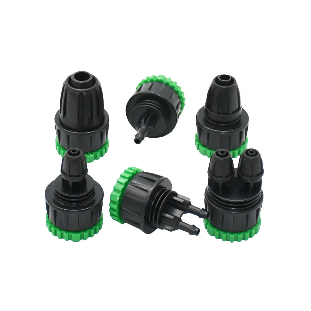 1/2 3/4 Thread To 4/7mm 8/11mm 1/2 Hose Barb Connector Lock nut 1/4