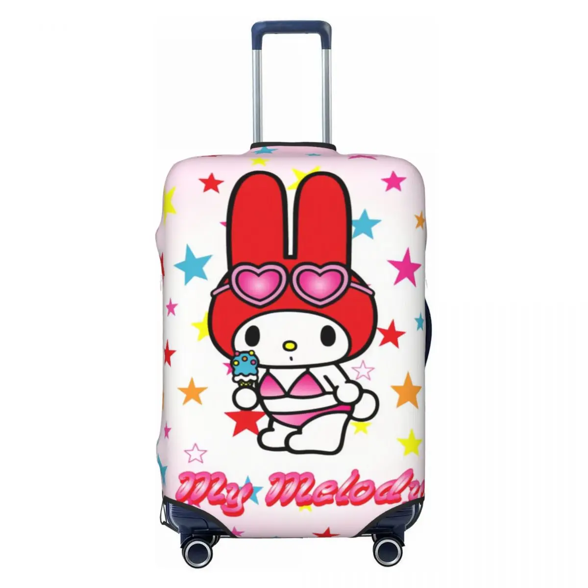 

Custom Cartoon Bunny My Melody Luggage Cover Protector Cute Anime Travel Suitcase Protective Cover for 18-32 Inch