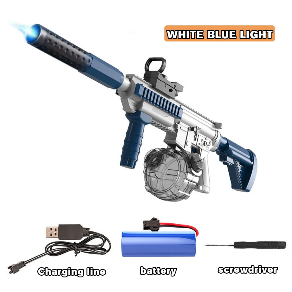 M416 Water Gun Electric Pistol Shooting Lighting Toy Gun Full Automatic Summer Pool Beach Toy For Kids Children Boys Girls Adult