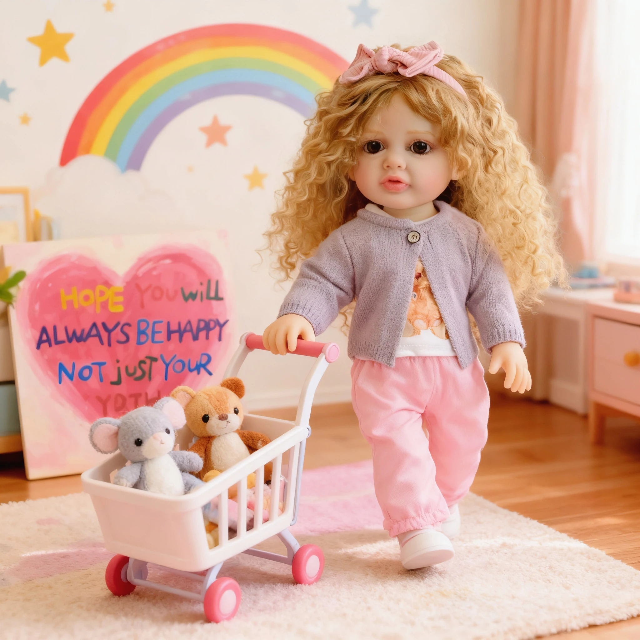 22 pollici/55 cm intero corpo in vinile rinato bambina principessa Betty pittura dettagliata a mano parrucca capelli giocattolo impermeabile per ragazze