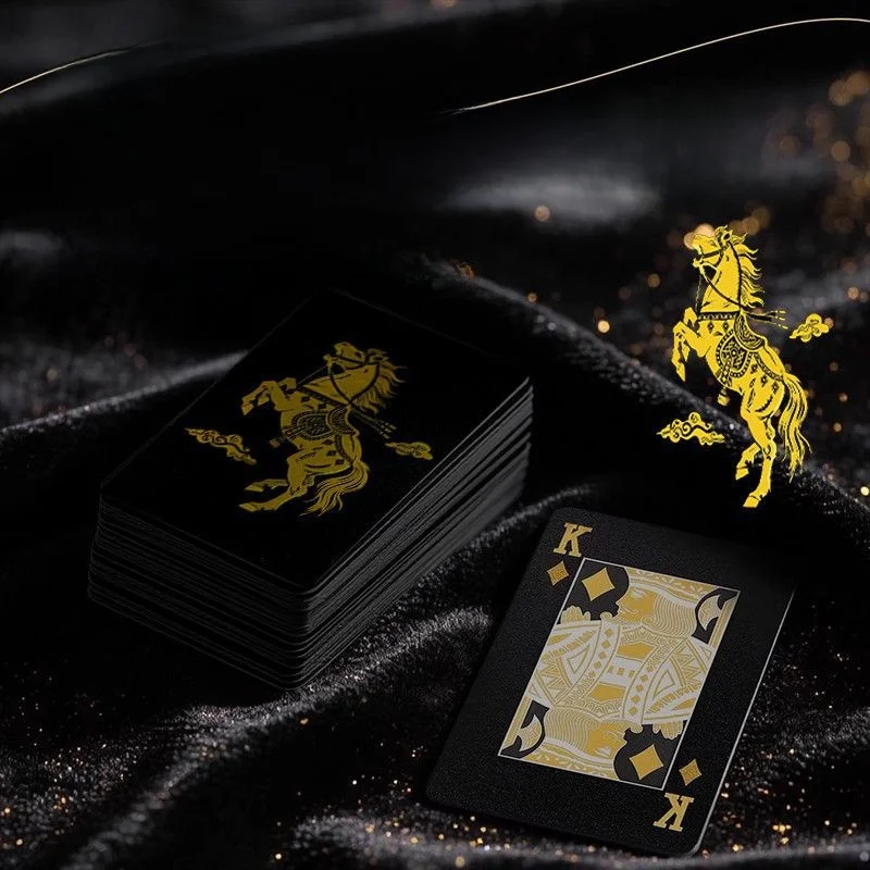 cartas-de-poker-em-pvc-plastico-espessado-preto-e-dourado-com-acabamento-fosco-a-prova-d'Agua-para-uso-especial-em-jogos-de-tabuleiro-dou-dizhu-guan-dan