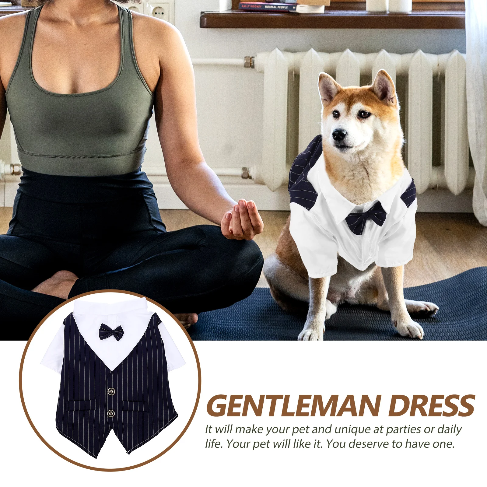 

Fashionable Pet Costume Dog Suit Cat Formal Dress Skin-Friendly Lightweight Reusable Washable For Wedding Birthday Party