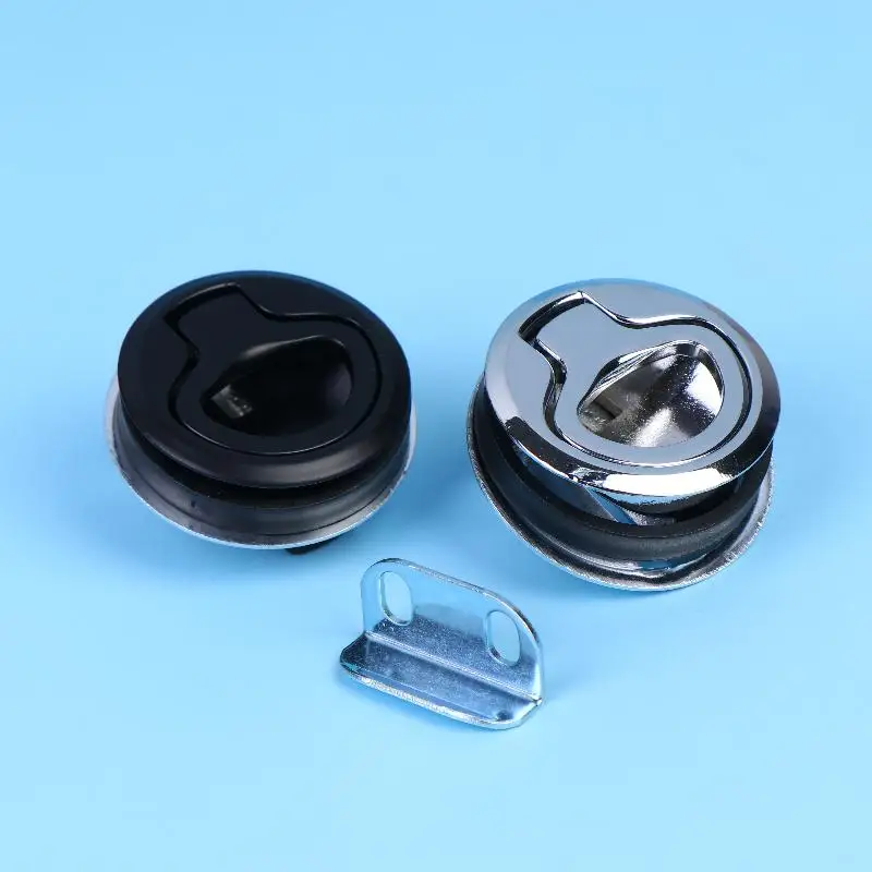 Non-Key Round Flush Pull Slam Latch Heavy Duty Corrosion Resistant for Marine Boat Deck Locker RV Travel Trailer