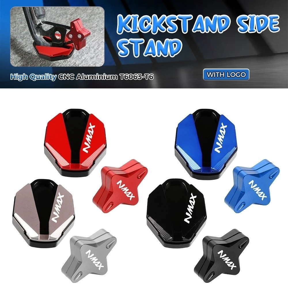 Kickstand Foot Side Stand Extension Pad Support Plate Stand Kick stand Column Auxiliary For YAMAHA NMAX 125 155 160 N-MAX 155