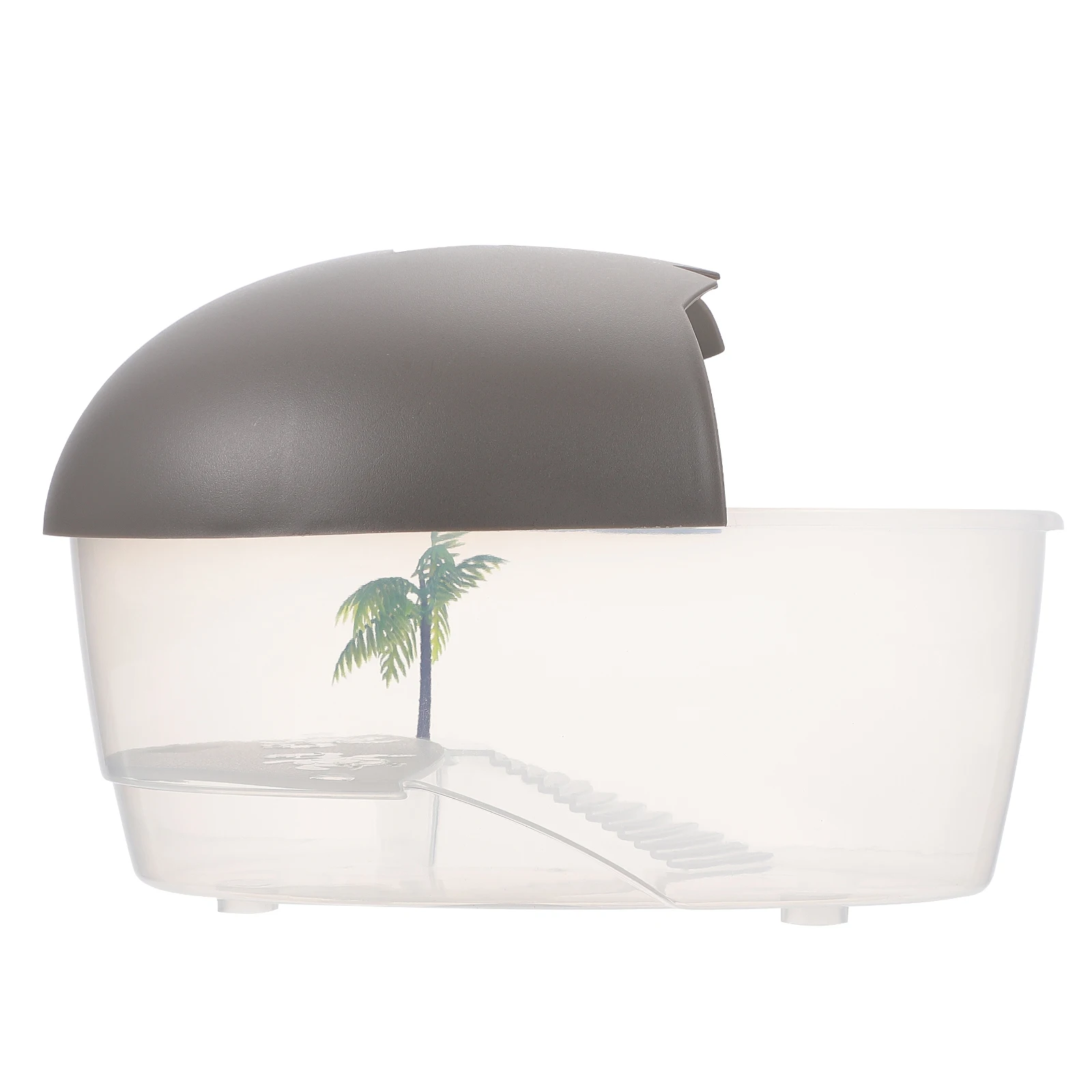 

Turtle Terrarium Habitat Platform PP Plastic Breeding Case Holder Feeding LeakProof Durable Safe Reptile Home Aquatic