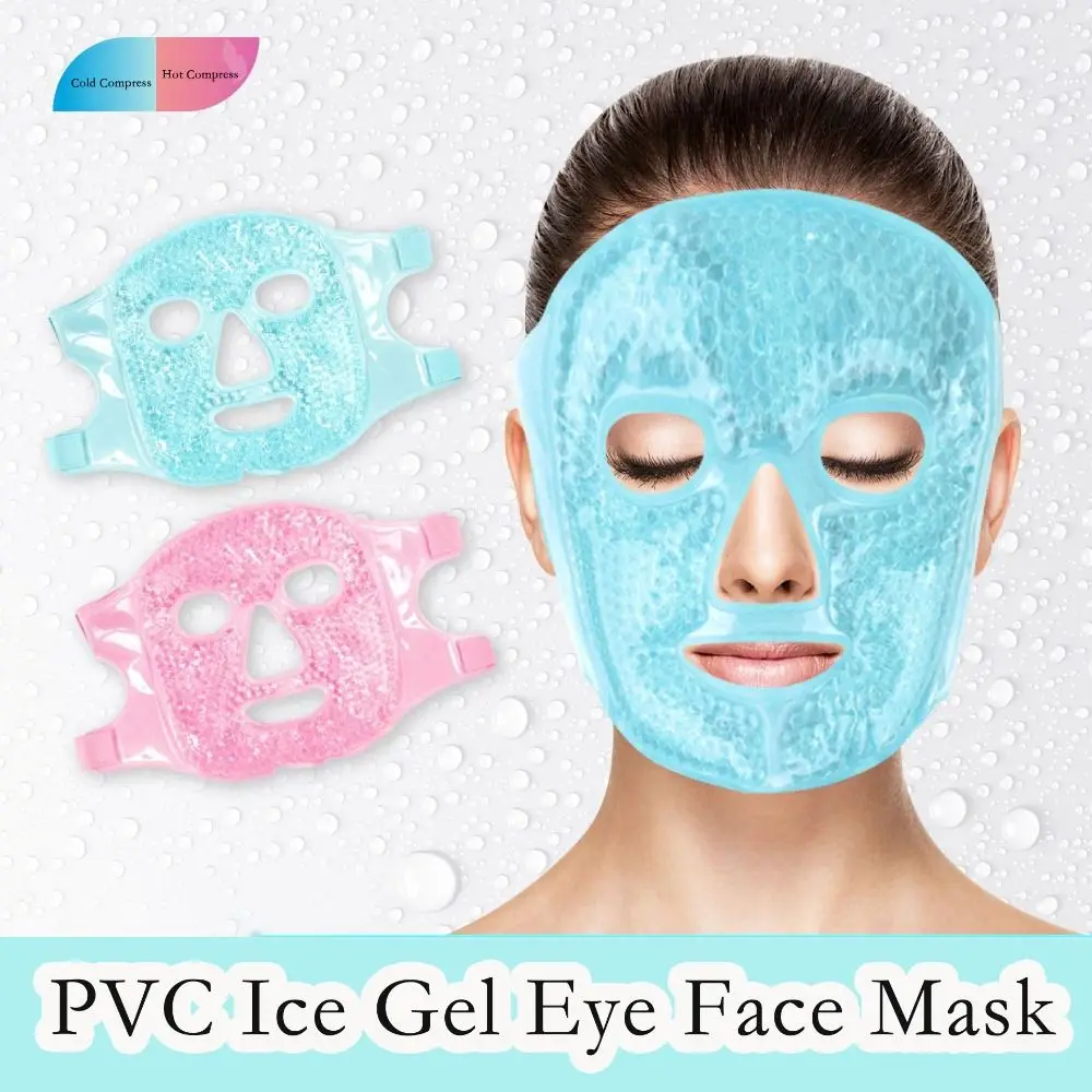 Relieve Fatigue Ice Gel Eye Face Mask Gel Beads Compress Reusable Sleeping Ice Pack Reduce Face Puff Cold and Hot Heat