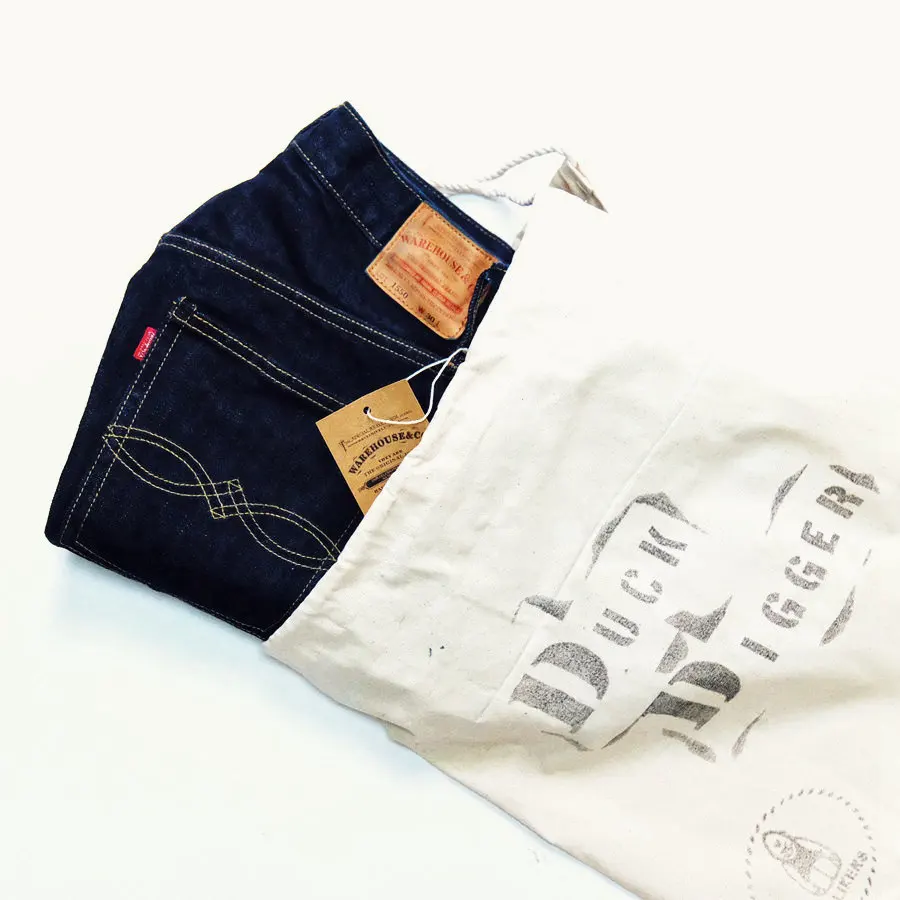 WAREHOUSE DUCK DIGGER 1960s five-pocket retro red-eared denim shorts
