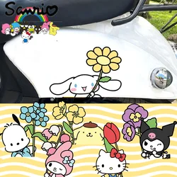 Sanrio Cute My Melody Hello Kitty Car Sticker Pompompurin Kuromi Kawaii Body Decoration Sticker Kids Toy Birthday Gift