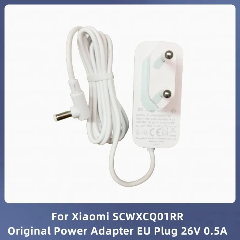 Originele 26V 0.5a Voeding Voedingsadapter Eu Stekker Voor Xiaomi Handheld Draadloze Stofzuiger Lite Scwxcq01rr