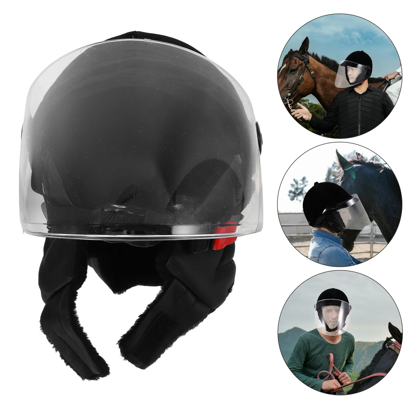 

Horse Riding Breathable Lightweight Full Head Protection For Equestrian Cycling Unisex Durable Uv Protection Winter