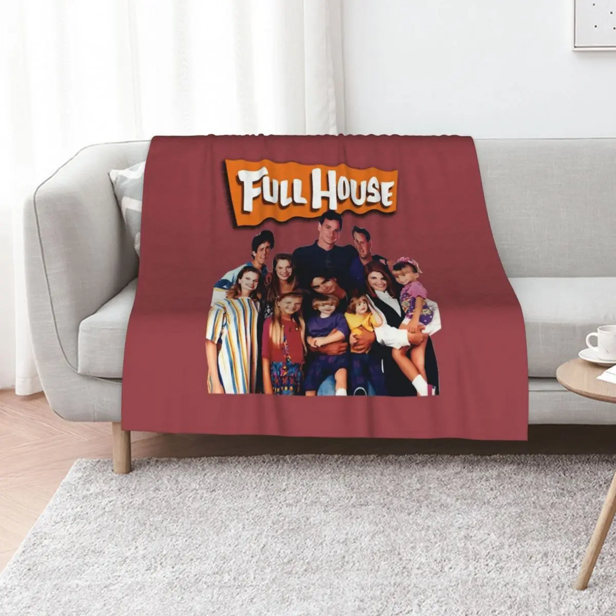 full house cast Throw Blanket Soft Beds Plaid Vintage Shaggy Luxury Thicken Flannel Fabric Blankets