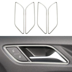 4Pcs Stainless Steel Car Inner Door Handle Cover Frame Sticker for Audi A3 8V 2013 2014 2015 2016 2017 2018 2019 Accessories