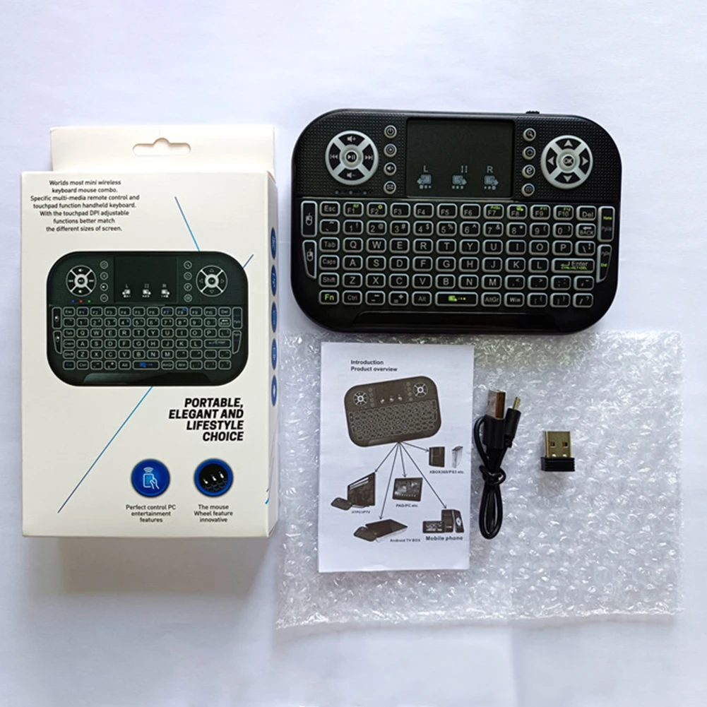 A8 Mini Bluetooth Wireless Keyboard With Touchpad 2.4GHz Rechargeable Mouse Remote Control For Windows Android TV Box Smart TV