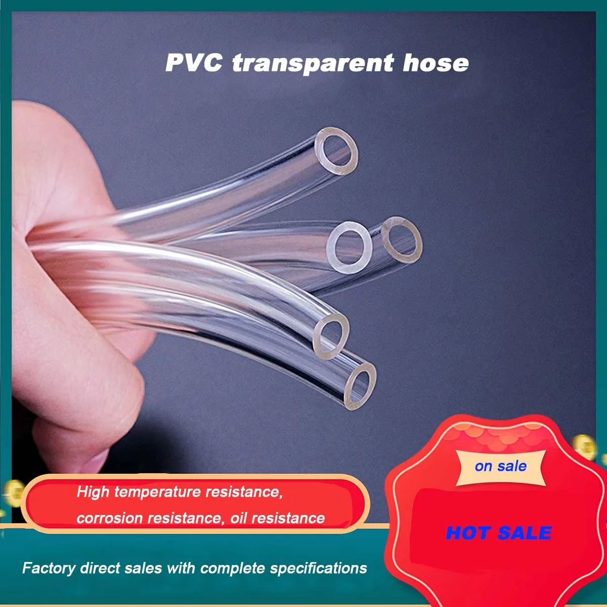 

Transparent PVC Plastic Hoses High Quality Water Pump Tube Length: 1m 3m 5m