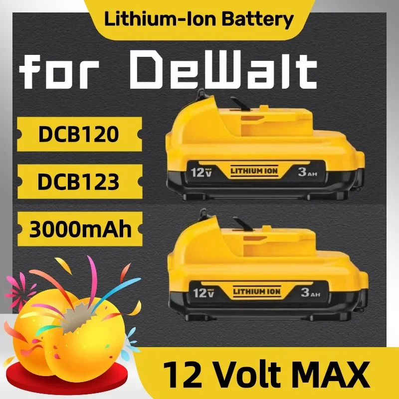 

3500mAh 12V Volt Max Lithium Ion Battery Replacement for DeWalt DCB120 DCB123 DCB122 DCB127 DCB124 DCB121 Rechargeable Batteries