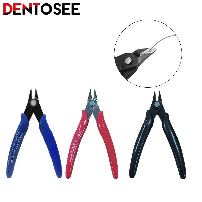 

Wire Cutters Electrical Cable Cutting Pliers Anti-Slip Mini Rubber Handle Diagonal Snips Flush Industrial Lock Pliers