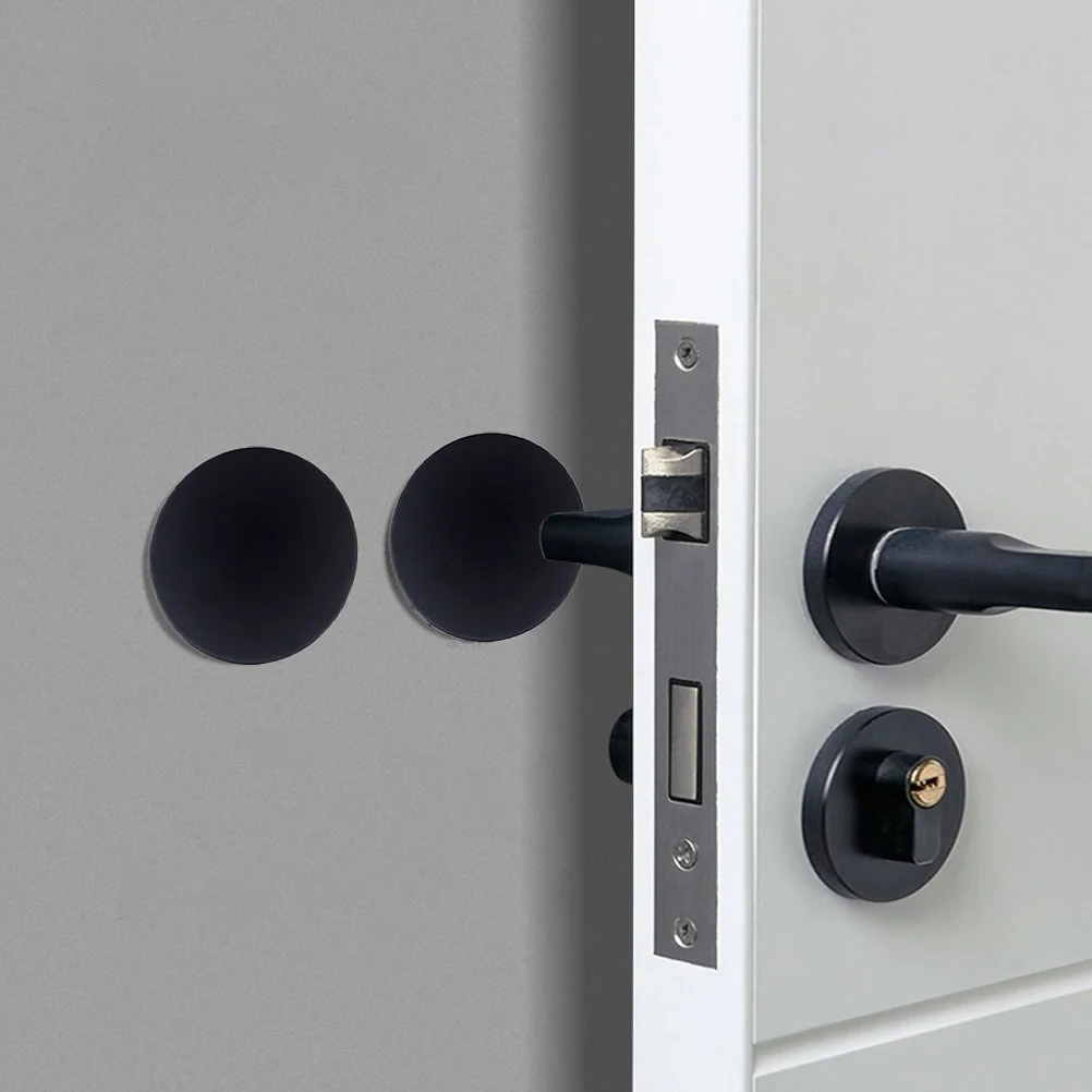 10 قطع من سدادات مقبض الباب على الحائط، واقي مصد من السيليكون ذاتي اللصق لبيئة هادئة، لا حاجة إلى حفر #4