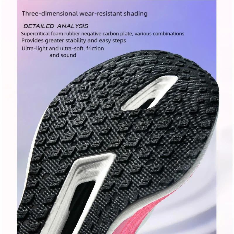 Chaussures de course hommes haute qualité paume complète plaque de carbone coussin professionnel ​ Chaussures d'entraînement Baskets légères et résistantes à l'usure