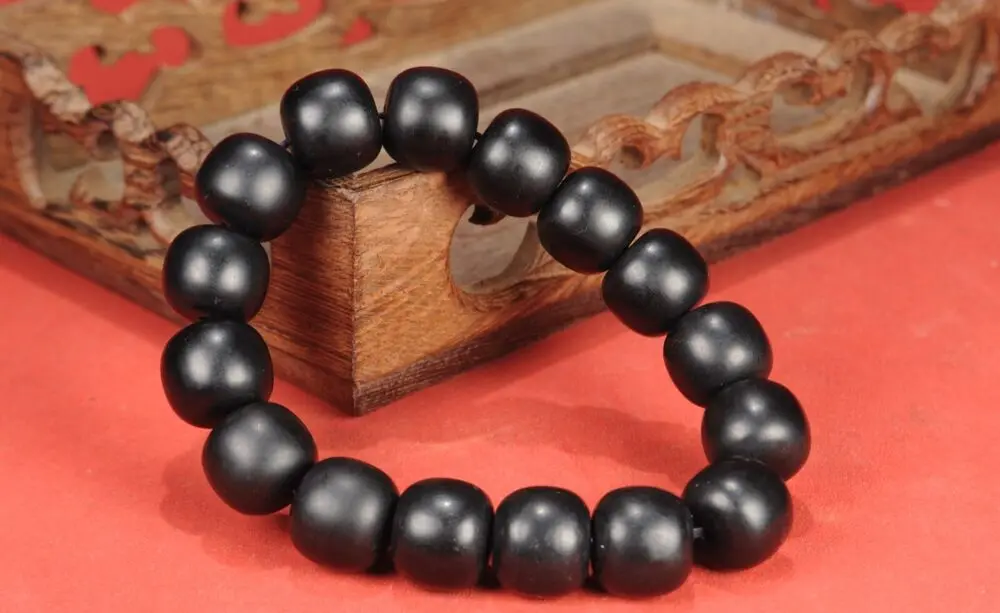 Pulsera de JADE negro de nefrita 100% NATURAL china, exquisita, certificada, 87g