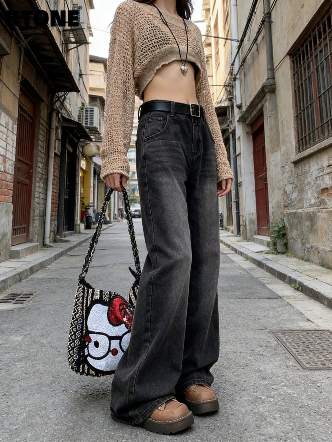 

Jeans Y2K Baggy Black Jeans For Man Drip Unisex Man Pants No accessories or belts included