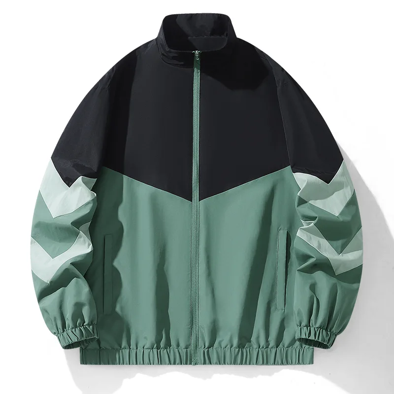Outdoor Thin Coat Zipper Slim Hiking Gym Men Jogging Running Fitness Long Sleeve Breathable Print Letter Autumn Sports Jacket