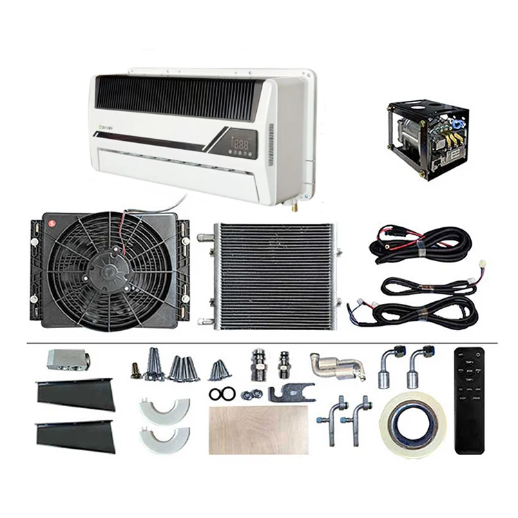 Universal 12v AC Kit Under Dash Kit 24v 12v Auto Air Conditioner For Truck Cabin Vehicle Motohome