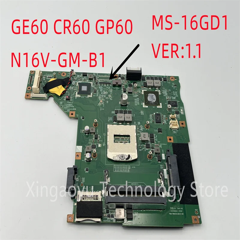 

Original FOR MSI CX61 CX60 CR60 Laptop Motherboard MS-16GD1 MS-16GD GT740M GT840 GT940M GPU DDR3 100% Test OK