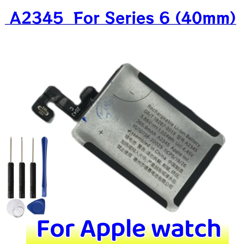 A2345 A2327 Replacement Battery For A2345 For Series 6 40mm A2327 For Series 6 44mm Smart Watch Battery + Free Tools