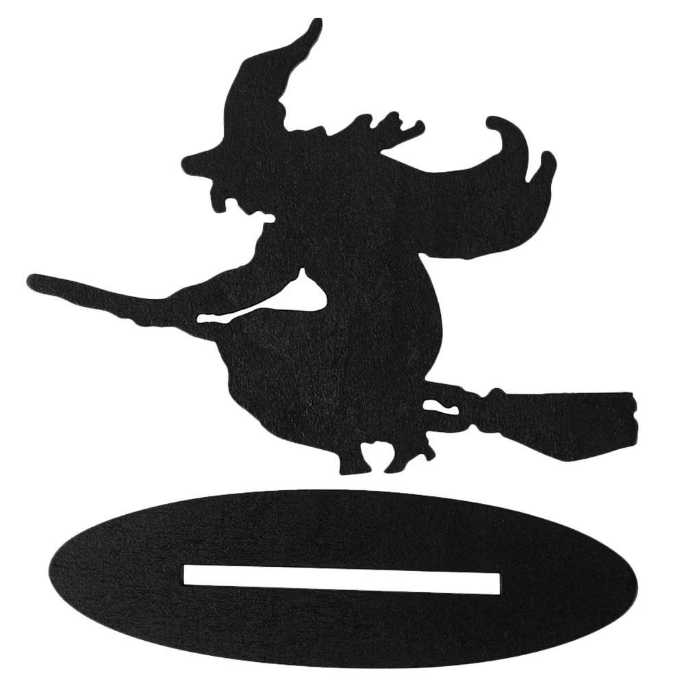 

Halloween Witch Desktop Wooden Table Sign Chic Table Centerpiece Decoration for Festival Party Holiday Decor Lovely Halloween