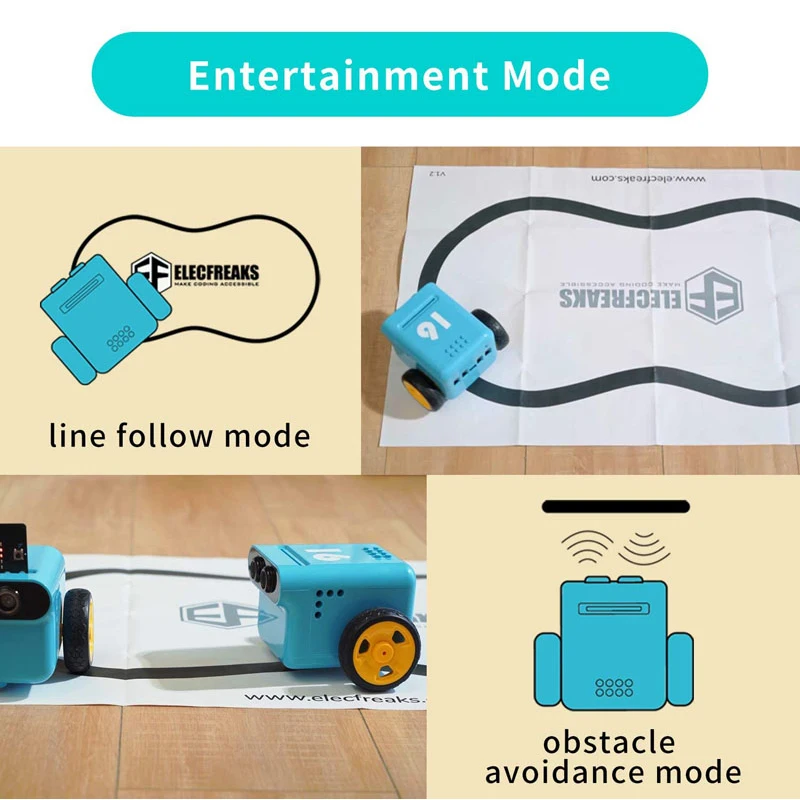 Micro:bit TPBot Car Kit senza micro:bit Board evita gli ostacoli Smart Car Kit Building Block espansione python Robot di programmazione