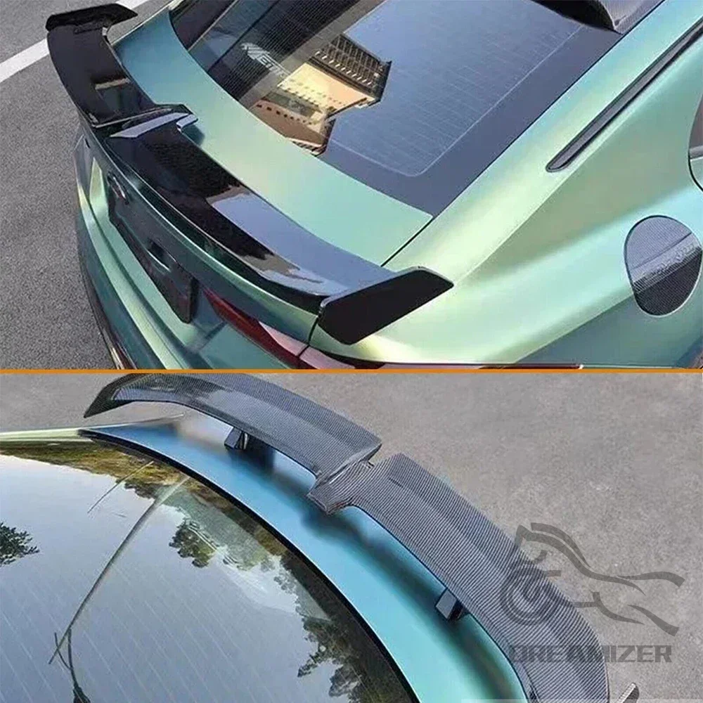 Universal Car-Styling Carbon Fiber Rear Trunk Spoiler GT Wing Sedan Spoiler PRO Style W/ Adhesive ABS Racing Spoiler Wing