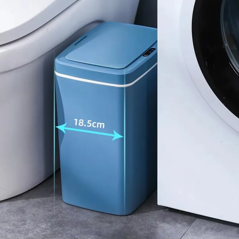 Household Small Rectangle No Touch Electronic Automatic Infrared Motion Sensory Activation Trash Can