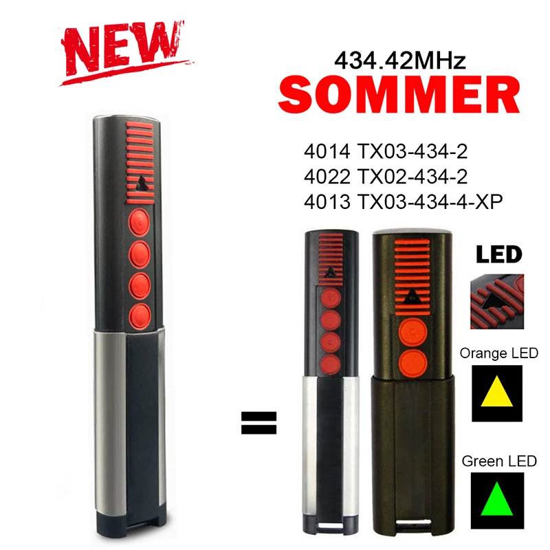 

SOMMER 4013 4014 4022 Gate Remote Control SOMMER TX03 434 2 4 XP 434.42MHz Garage Door Remote Control Hand Transmitter